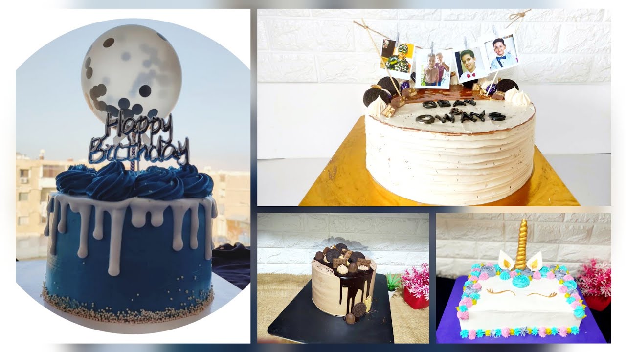 افكار مختلفة لتزيين التورتات بالكريم شانتيه cake decoration ideas