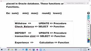 Session 63 14 July    Oracle    PL SQL    Stored Functions