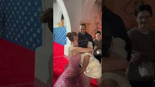 Selena Gomez and Ariana Grande sweet moment on the SBIFF carpet!🥹 #arianagrande #selenagomez