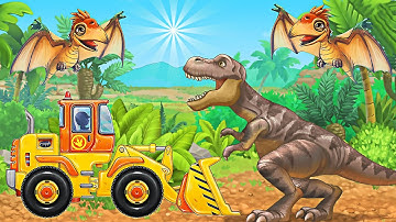 Leer Dinosaur Truck-spellen voor kinderen - Dino T-Rex Puzzel 3D | Android Gameplay