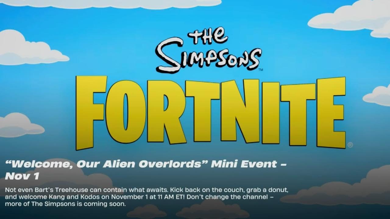 Fortnite SIMPSONS 'Welcome, Our Alien Overlords'