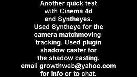 cinema 4d c4d matchmoving camera tracking 3d test