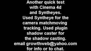 cinema 4d c4d matchmoving camera tracking 3d test