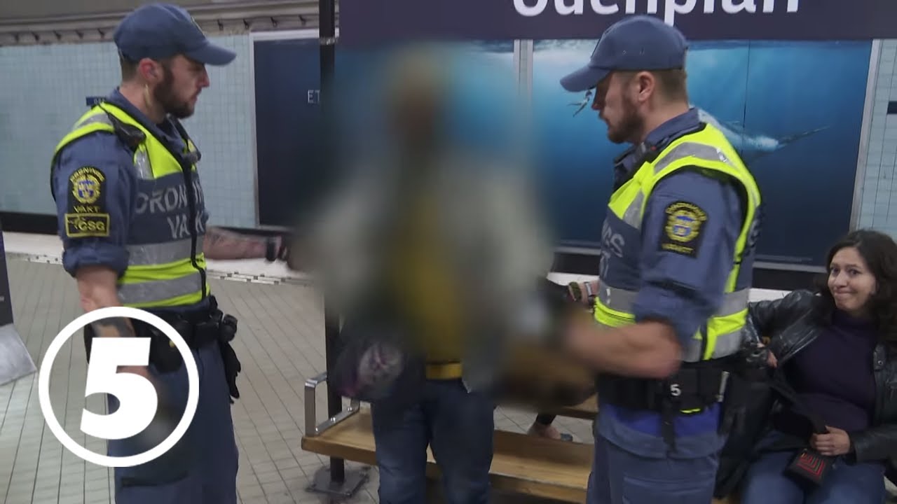 Tunnelbanan | Stökig man mjuknar och tycker att vakterna är bra