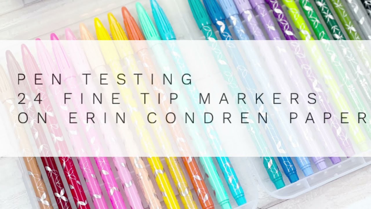 Pen Testing the assorted fine tip markers from 