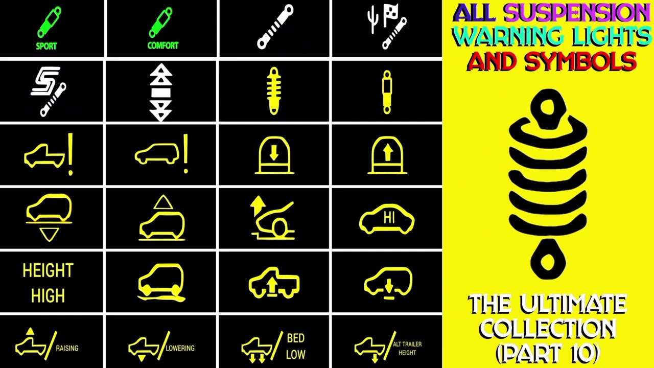 Car Dashboard Lights And Symbols - All Suspension Warning Lights And Symbols (Part 10)