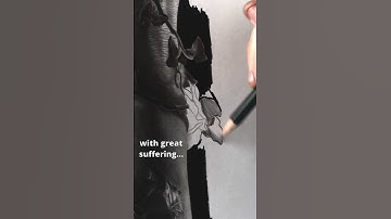 Drawing a hand covered with ivy | interpreting emotions through art #hyperrealism #pencildrawing