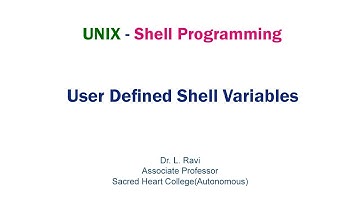 UNIX and Shell Scripts Tutorials : Mastering User-Defined Shell Variables