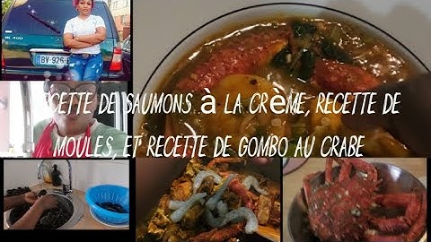 Quand les africains de Paris font les plats des occidentaux ,saumon à la crème fraîche, moules.