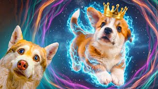 картинка: ВЕЛИКИЙ КОРОЛЬ КОРГ 4! ЩЕНОК ИЗ ПАРАЛЛЕЛЬНОГО МИРА! Хаски Бублик Говорящая собака