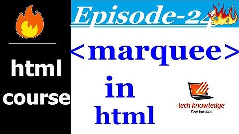 [Hindi] Learn HTML -  marquee tag in html