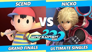 Wavedash 2022 GRAND FINALS - Nicko (Shulk) Vs. Scend (Ness) SSBU Ultimate Tournament