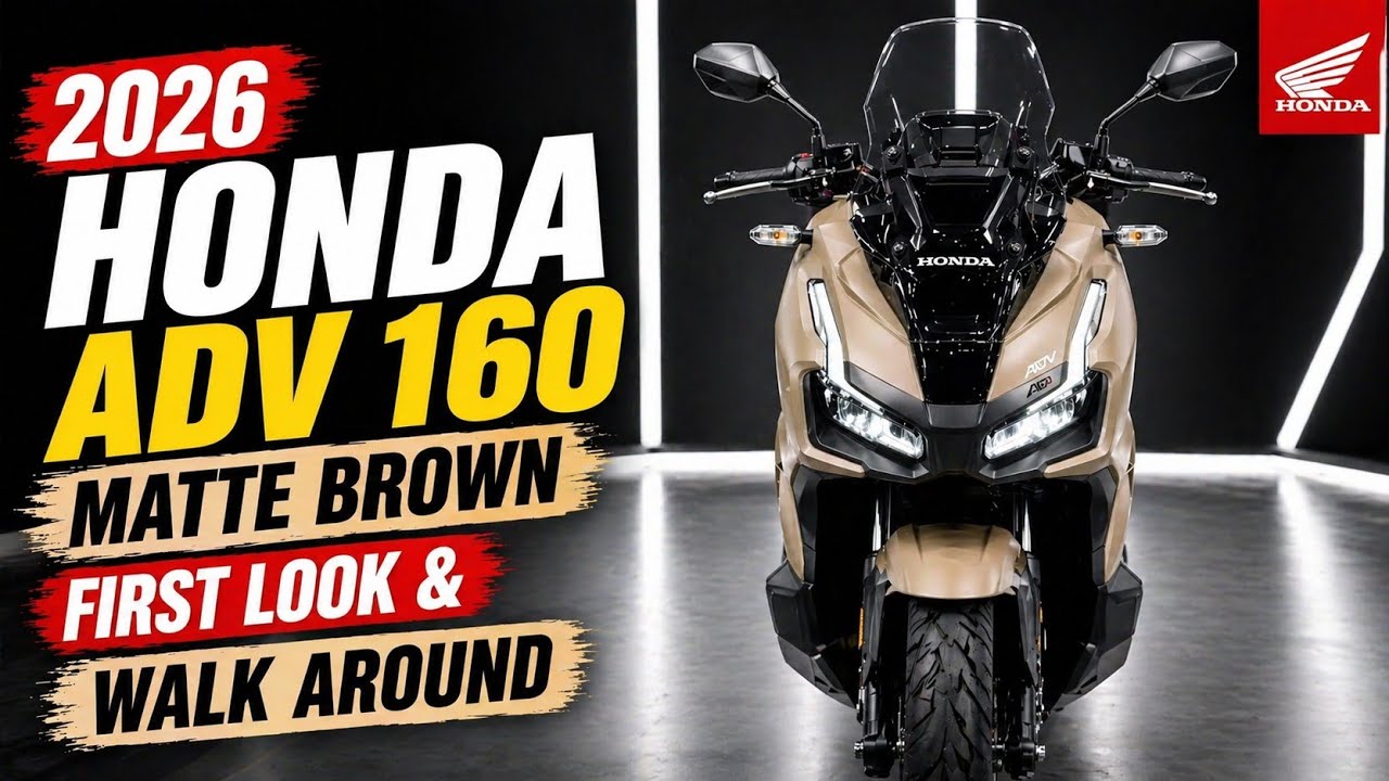 New 2026 Honda ADV160 Matte Brown 🔥 First Look & Walkaround