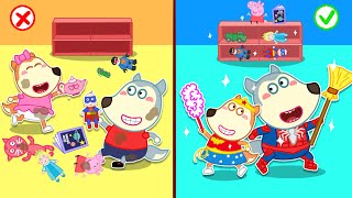 Wolfoo Pretend Learning Clean Up House 🌞 Wolfoo Learns Good Habits for Kids - WF Gaming screenshot 2