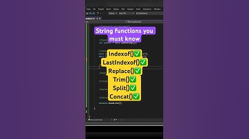 String functions in C#- Indexof, Concat, Replace, Trim, Split #coding #shorts #csharp #strings