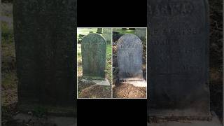 Cleaning the stone of Mary Ann Dakin