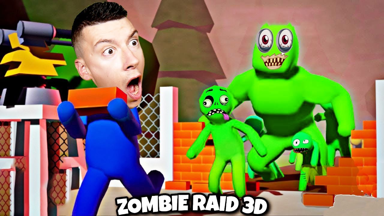 LES ZOMBIES ONT PASSÉ LE MUR DE MA BASE !! (Zombie Raid 3D: Wall Defence)