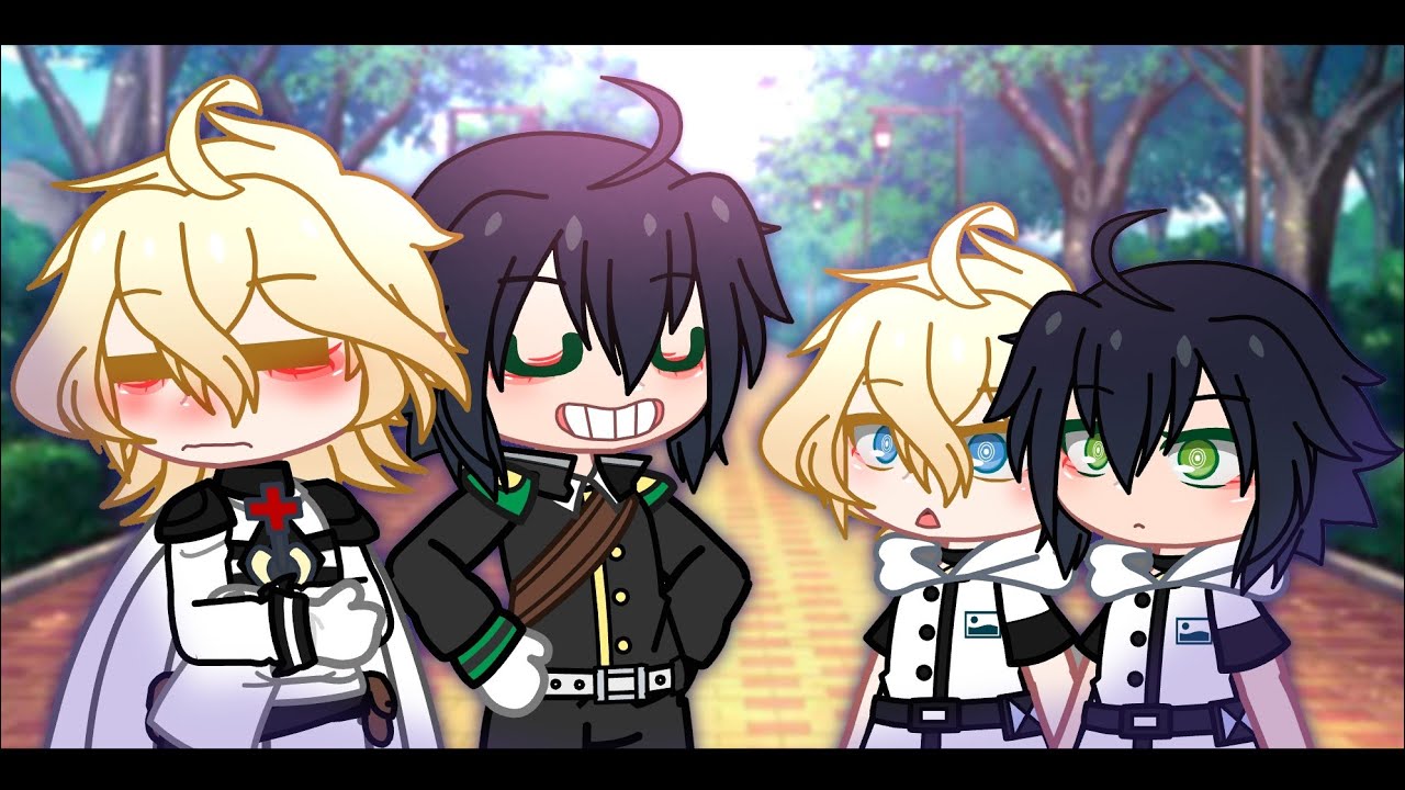 Yuu e Mika do passado encontram suas versões futuras - Owari no Seraph [Gacha Club]
