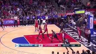 Deandre Jordan dunk mix vs Sixers - 9 dunks in one match, head at the rim tomahawk