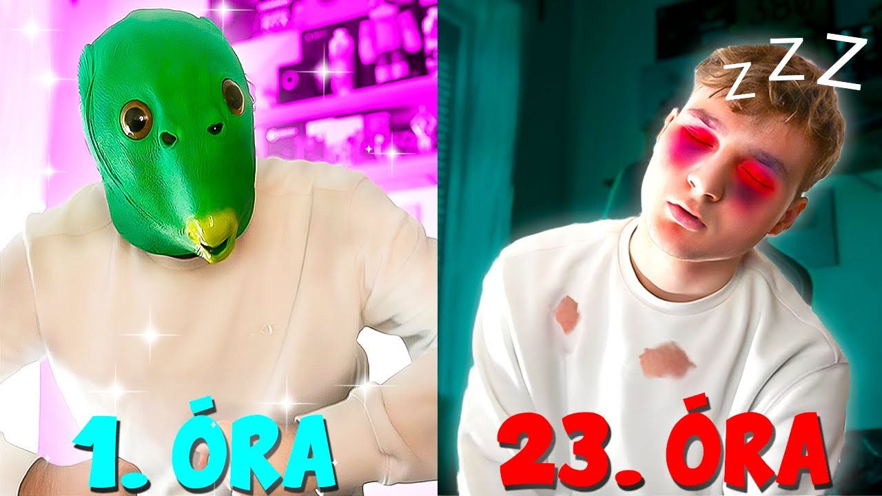 24 órás live ELSŐ vs UTOLSÓ óra..😨