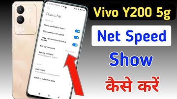 Vivo y200 5g net speed show/Vivo y200 5g me net speed kaise dekhe/network speed setting