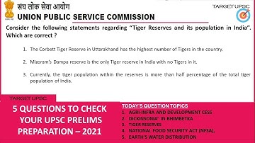 15th February 2021 Mock Questions for UPSC Prelims | Useful for all Competitive Exams