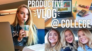 Productive Day in My Life @ College Vlog!! Cyclebar, Facial, + Studying