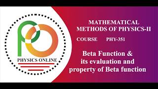 Beta function and its properties