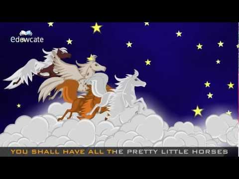 Edewcate english rhymes | All the pretty little horses | Baby Lullaby song