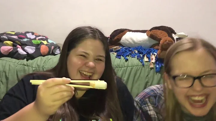 eating sushi and talking with emma