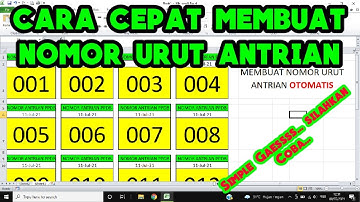 CARA MEMBUAT NOMOR ANTRIAN DENGAN EXCEL.||Excel-ID Terbaru