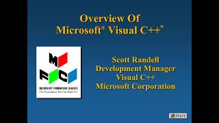 [SLIDES] MFC 1995 - Overview of Microsoft Visual C++ - Scott Randell - 1995/06