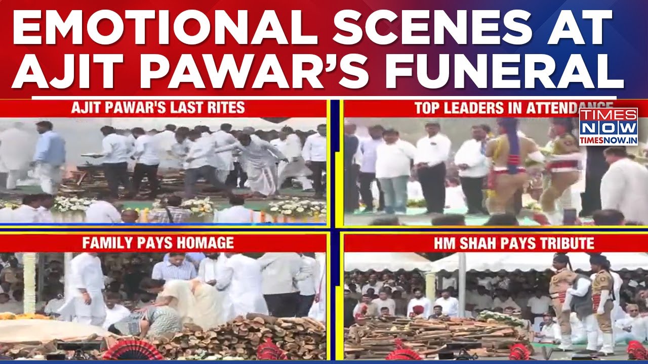 Ajit Pawar Funeral: Family, Supporters & Top Leaders Pay Last Respects At VP Ground In Baramati