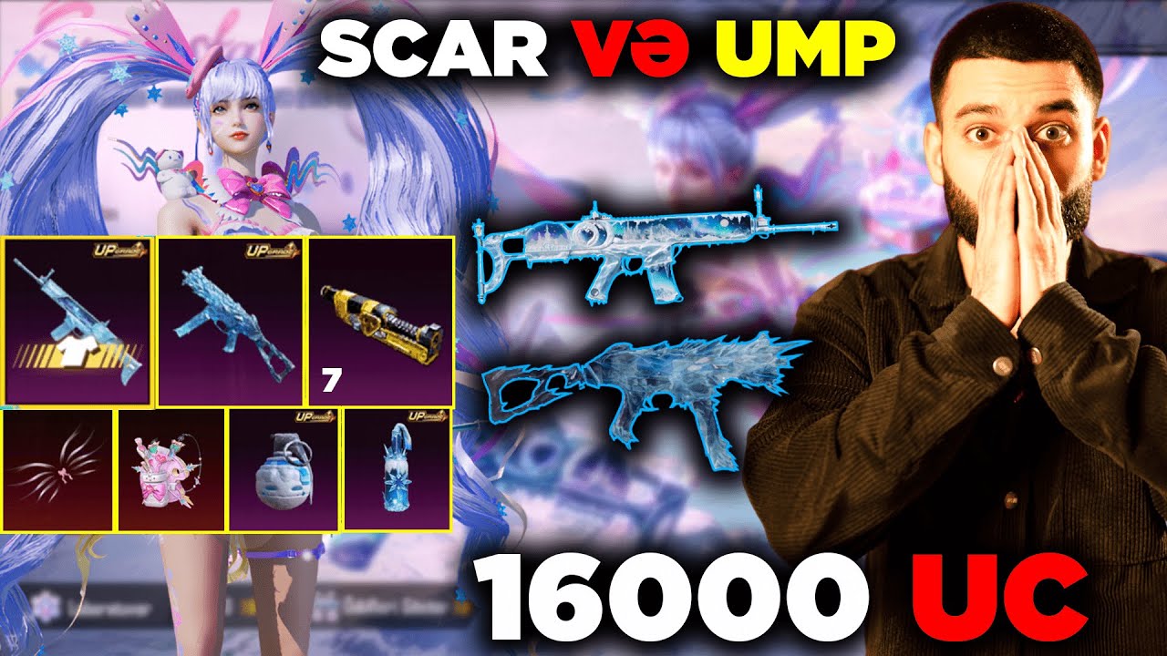 OYUNA YENİ FANTASTİC DİYAR SCARL VƏ BUZ DİYARI UMP GƏLDİ 😍!! 16000 UC YƏ FULLƏDİK 😎!! PUBG MOBİLE ..