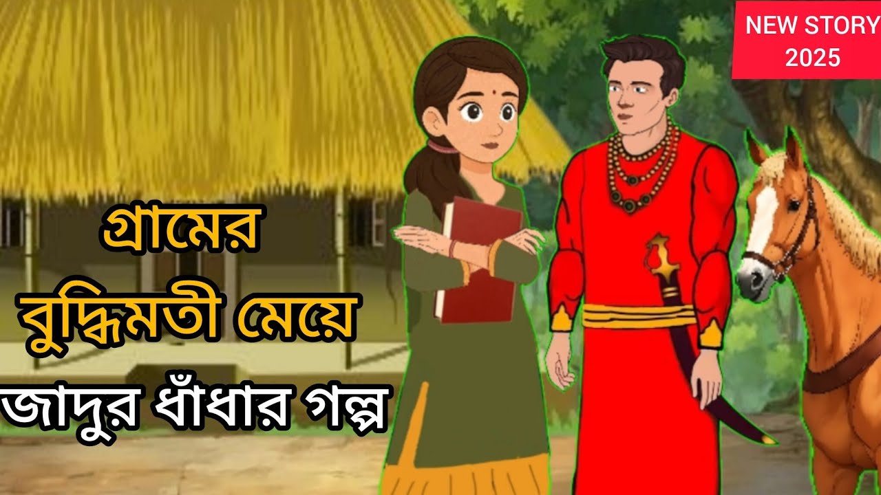 🩷।। গ্রামের বুদ্ধিমতী মেয়ে জাদুর ধাঁধার গল্প ।।🩷