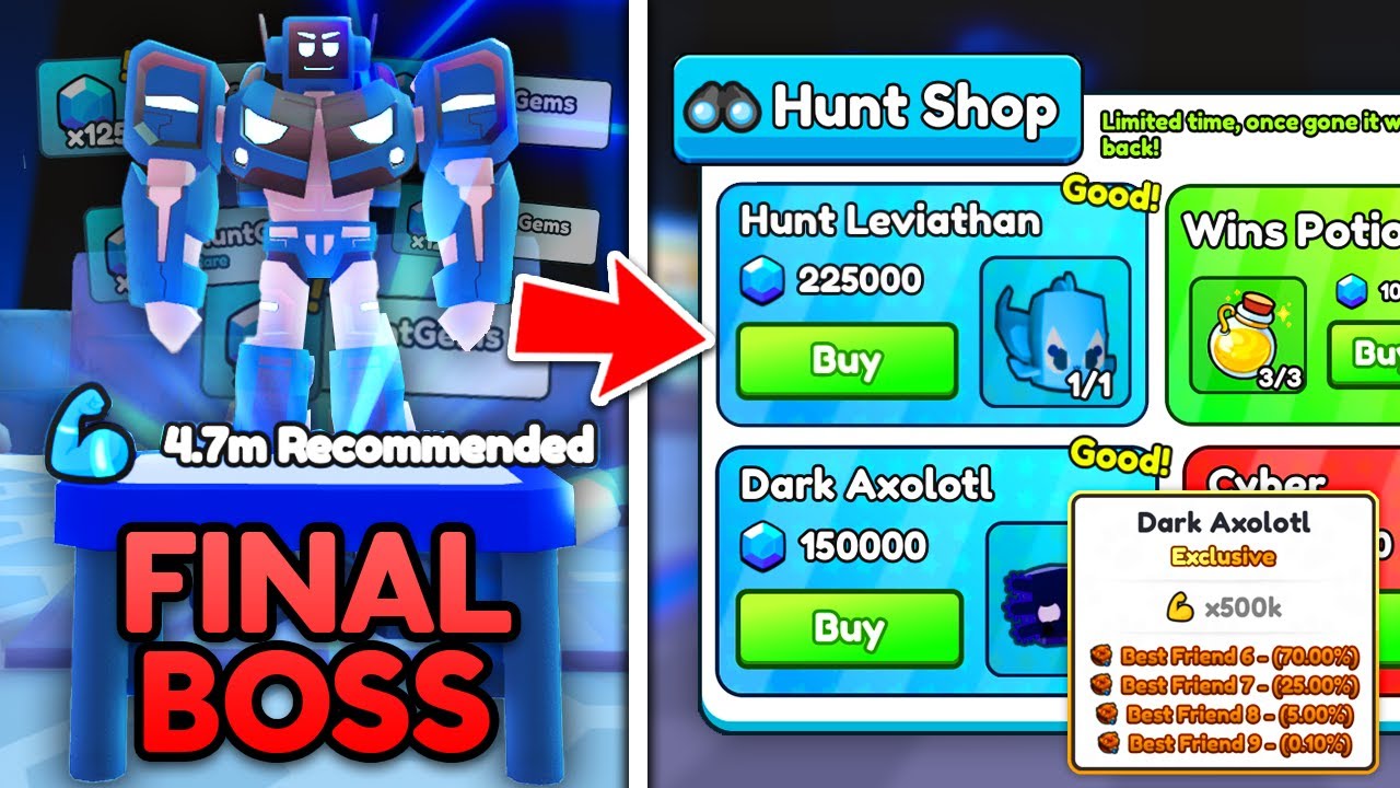 Get NEW STRONGEST PET For Free After Beating FINAL BOSS in Arm Wrestling Simulator!
