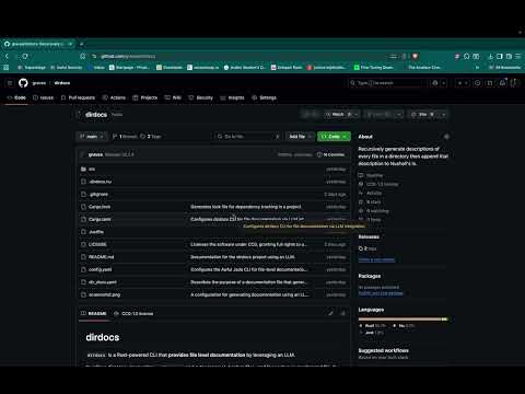 dirdocs for GitHub video preview 2