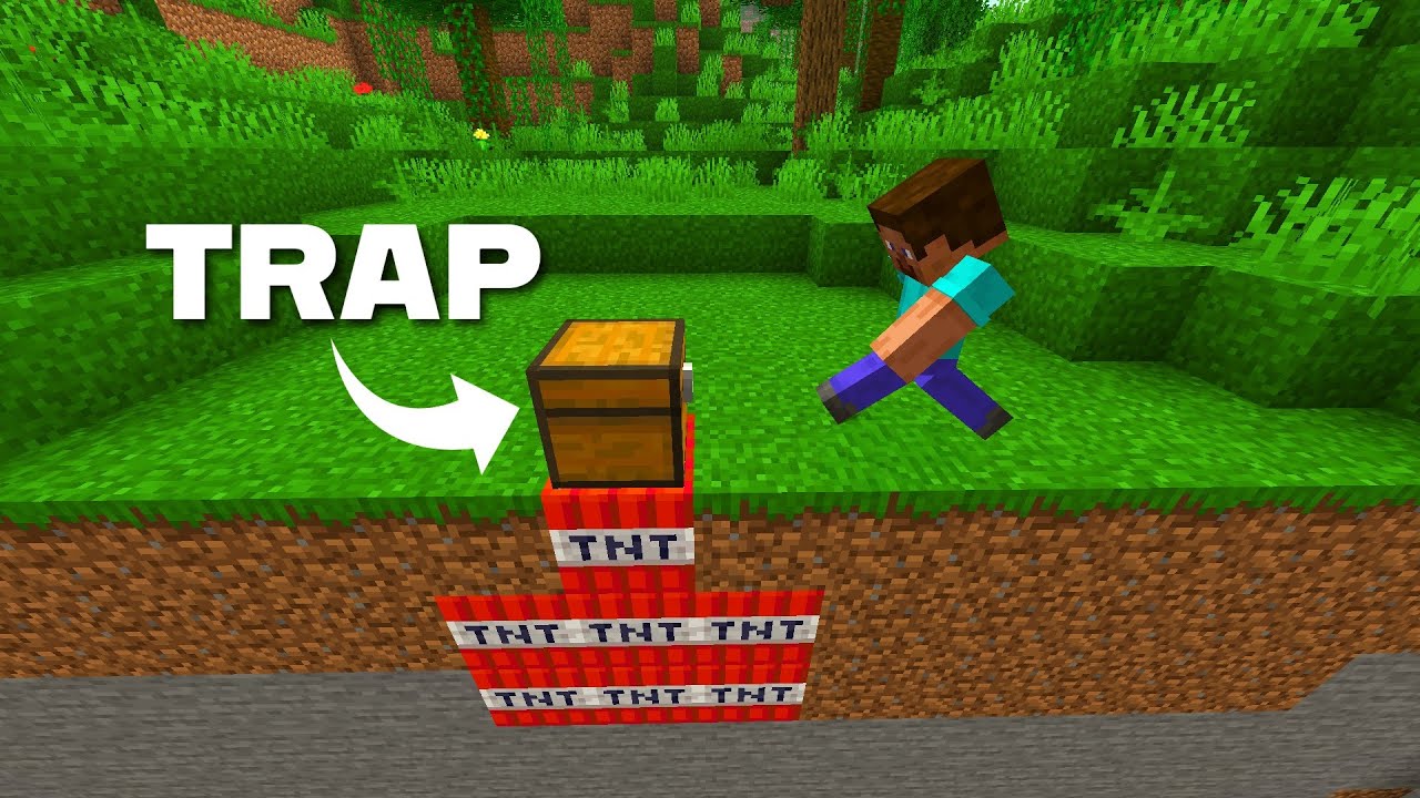 5 EASY Minecraft Traps To Prank Your Friends | Cheap & Simple To Setup ...