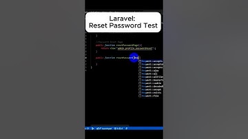 Laravel reset Password tutorial