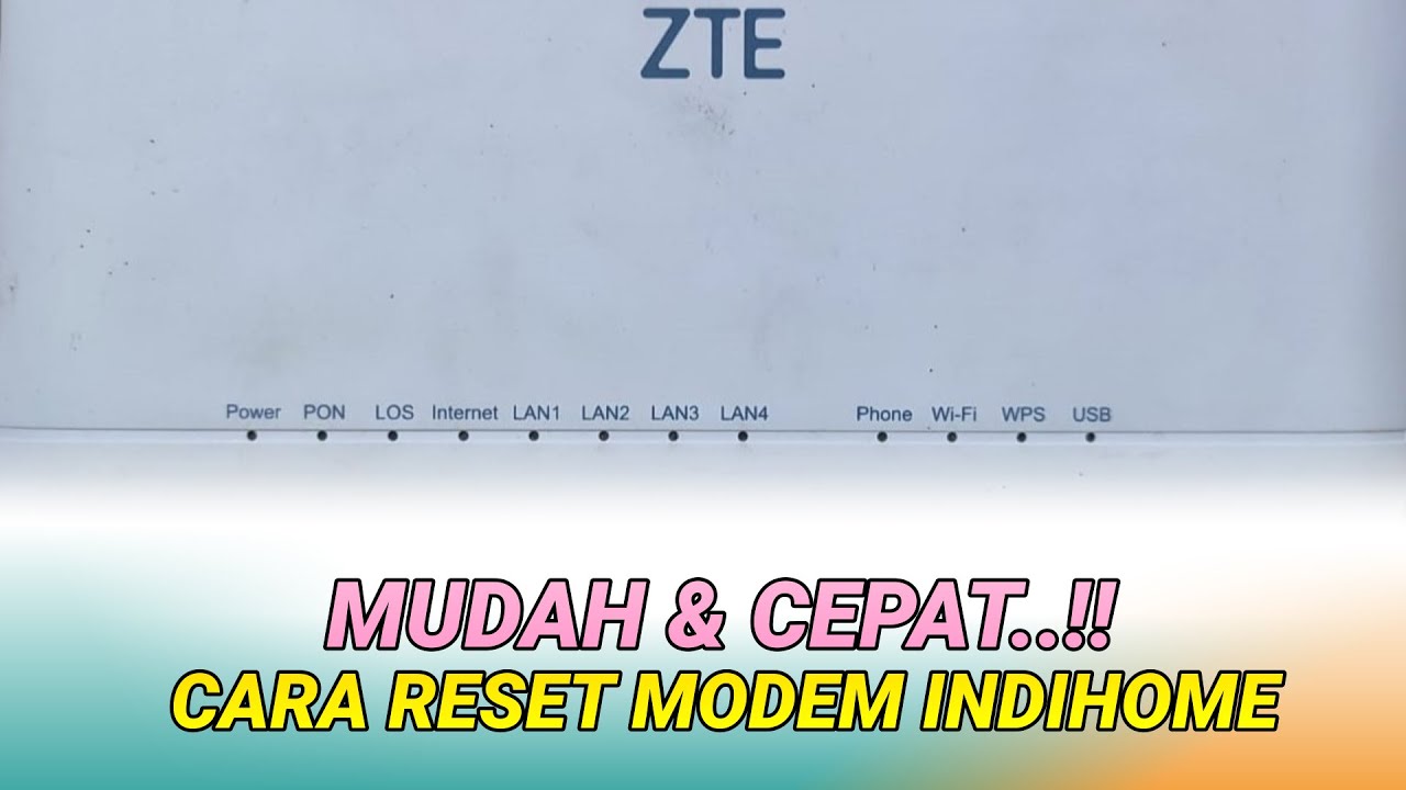 [WAJIB TAHU] Cara Reset Modem Indihome - YouTube