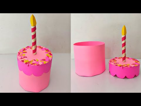 DIY Paper Cake Box Tutorial | Birthday Cake Gift Box | How to make paper cake Box| DIY Gift Cake Box