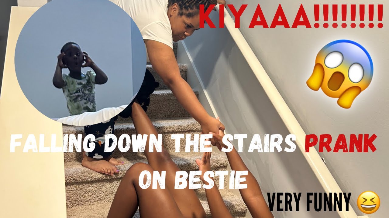 FALLING DOWN THE STAIRS PRANK ON BEST FRIEND | VERY FUNNY | - YouTube