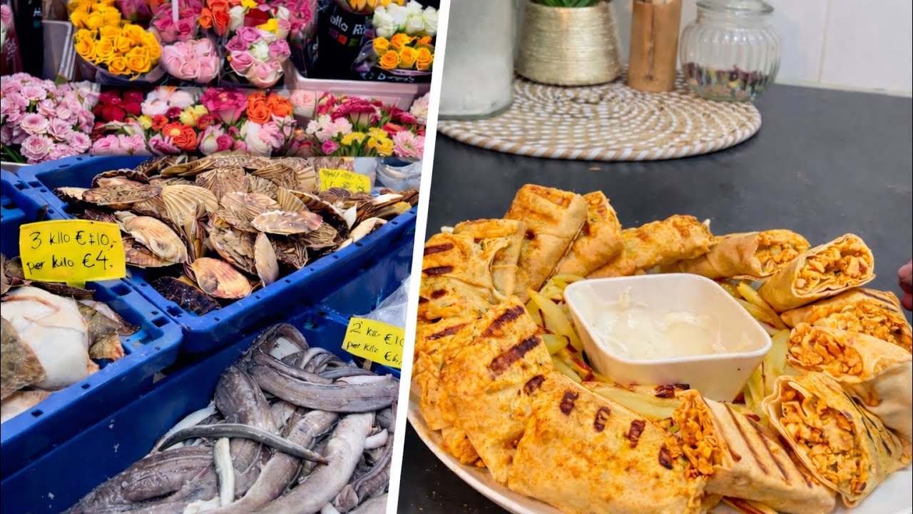 شاورما الدجاج سهلة / السوق الأسبوعي في امستردام جولة صغيرة