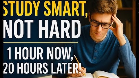 Study Smart, Not Hard: 1 Hour Now Saves 20 Later! #students #study #video