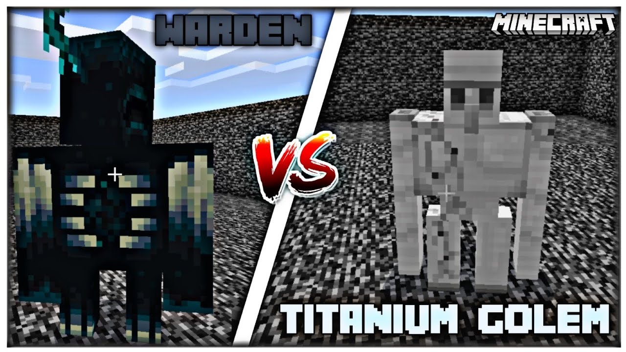 First time warden vs titanium golem😱|| Minecraft PE😵‍💫 