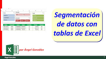 Segmentación de datos con tablas de Excel