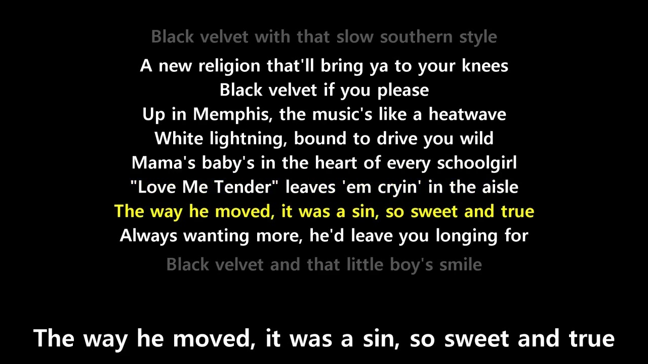 Black Velvet (Lyrics)