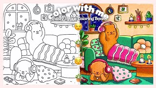 Color With Me 🪴 Fuzzy Hygge Coloring Book Tutorial | Cozy Coloring Vlog (ASMR)