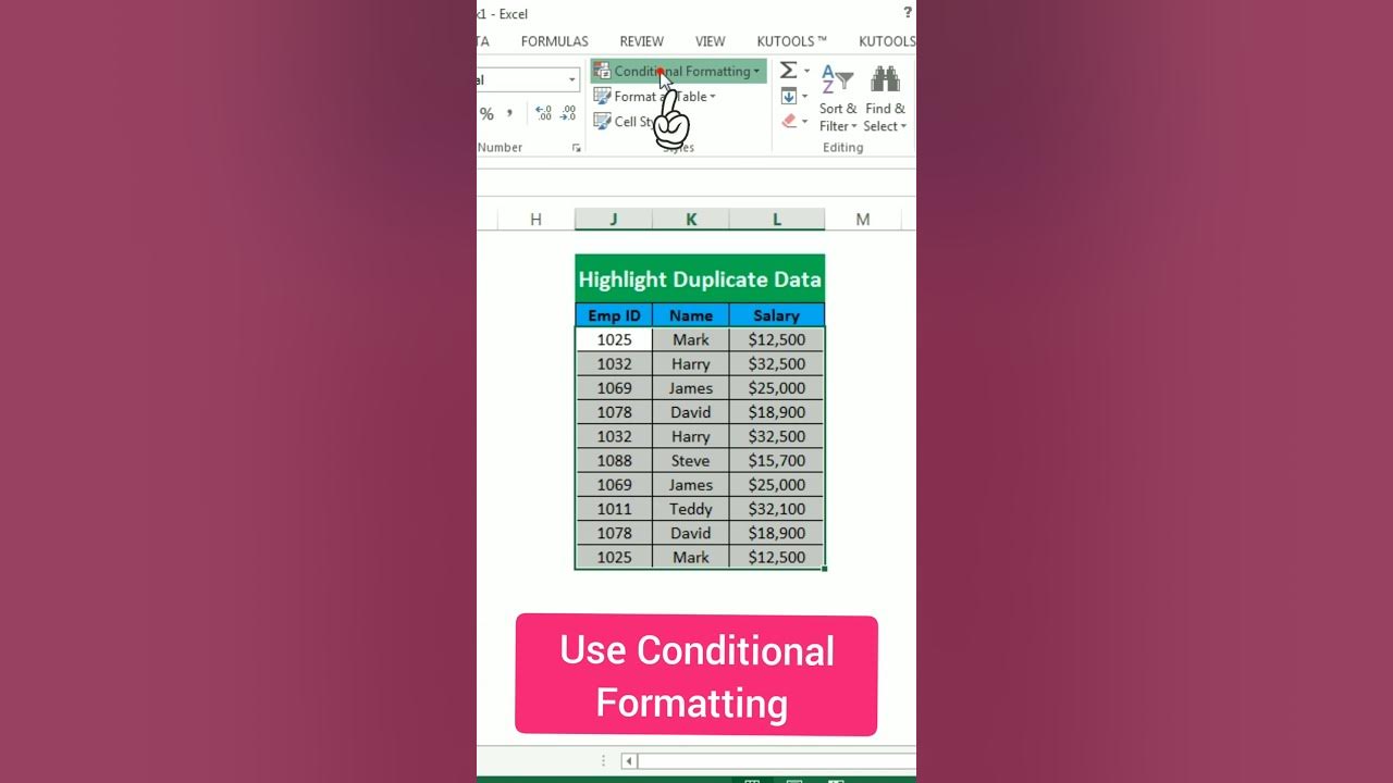 how-to-highlight-duplicate-cells-youtube