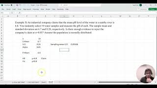 MAT 209 Lesson 14-2 One sample Hypothesis testing using t test two tailed test